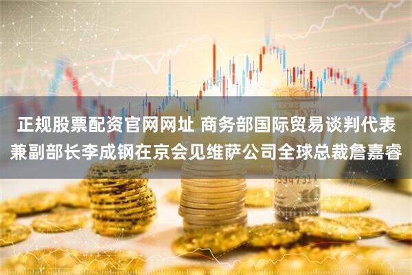 正规股票配资官网网址 商务部国际贸易谈判代表兼副部长李成钢在京会见维萨公司全球总裁詹嘉睿